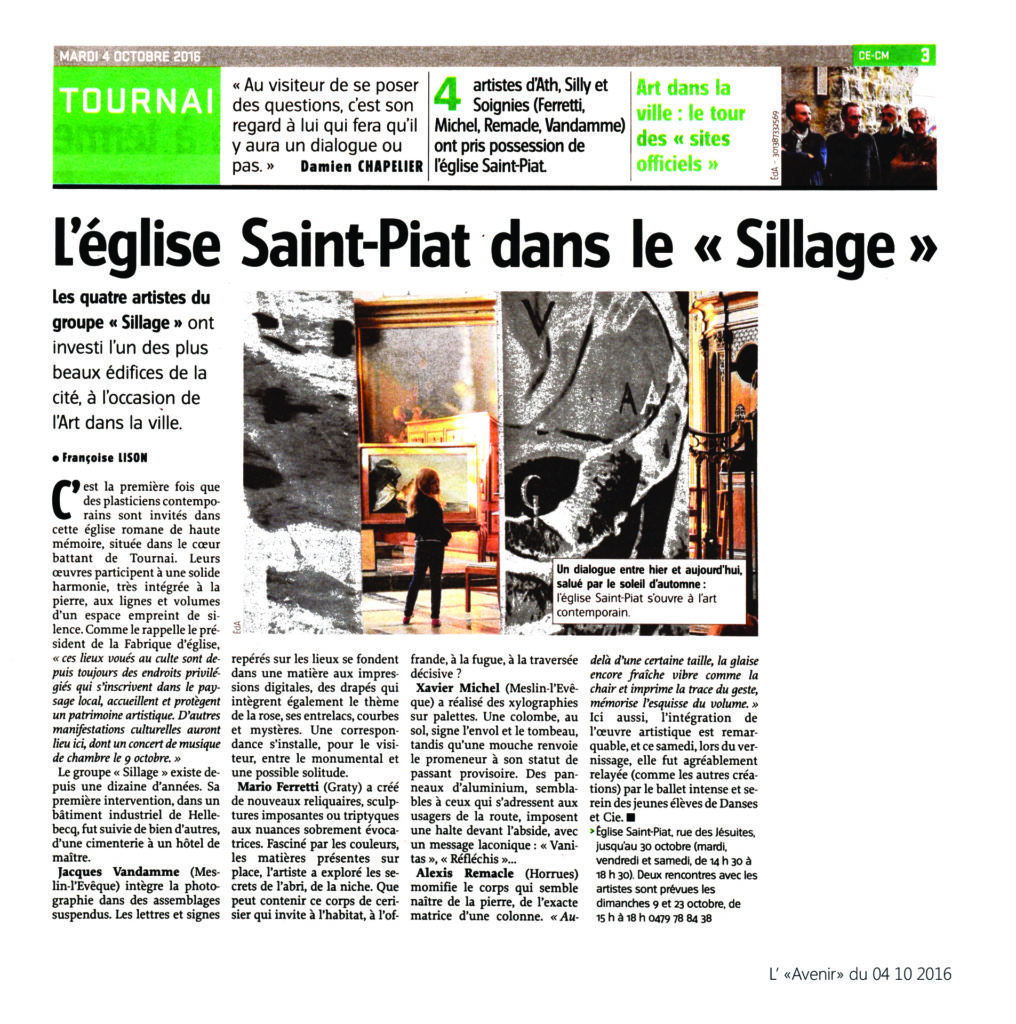 Article l'Avenir St Piat